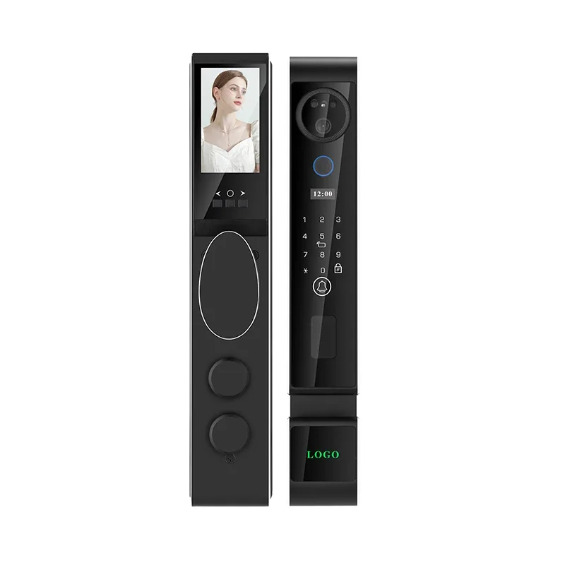 3D Face Video Intercom Door Lock Tuya Wifi App Fingerprint Digital Password Door Lock with 12 Language