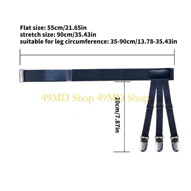 49MD 2PCS / Set Elastic LEG SPEPENDERS Shirt Stays STAPS STAPT