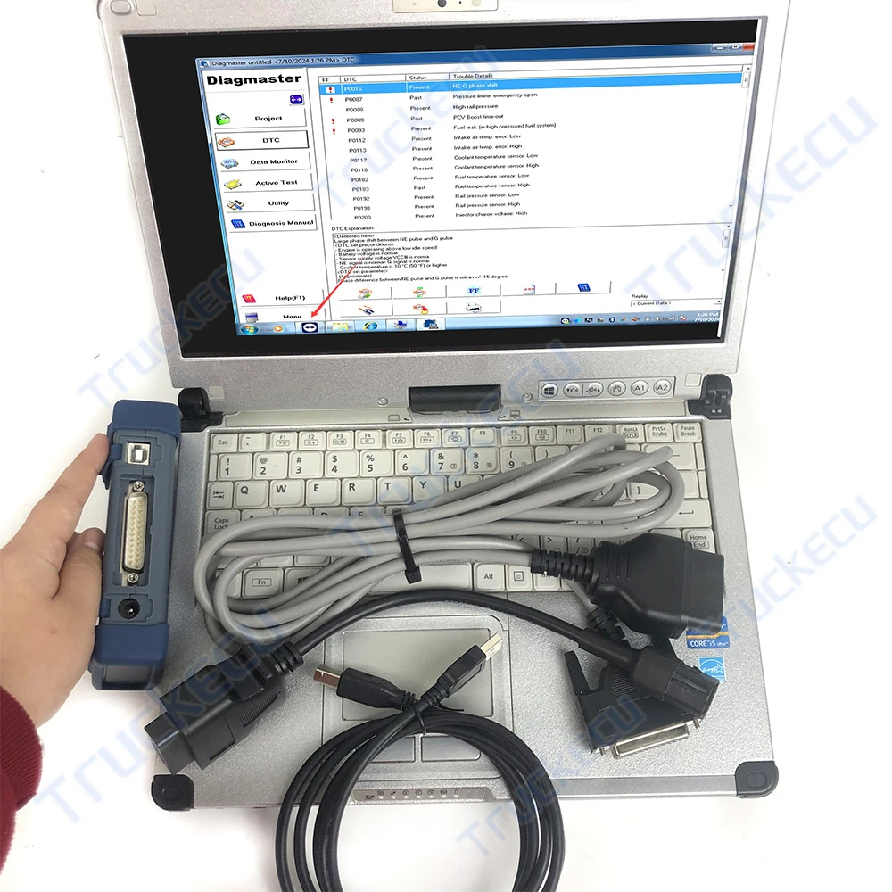 For Kubota Takeuchi HINO Diagnostic Kit Denso Interface Heavy Duty Engine Diagnostic Tester Dst-i Diagmaster and cfc2laptop