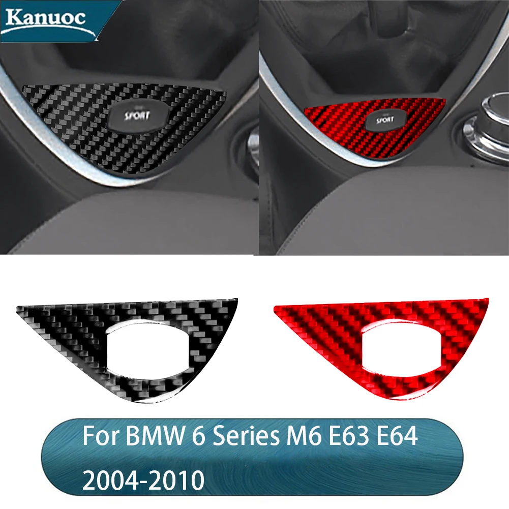 

Carbon Fiber Manual Gear Panel Button Stickers For BMW 6 Series M6 E63 E64 2004 2005-2010 Car Interior Decorative Accessories
