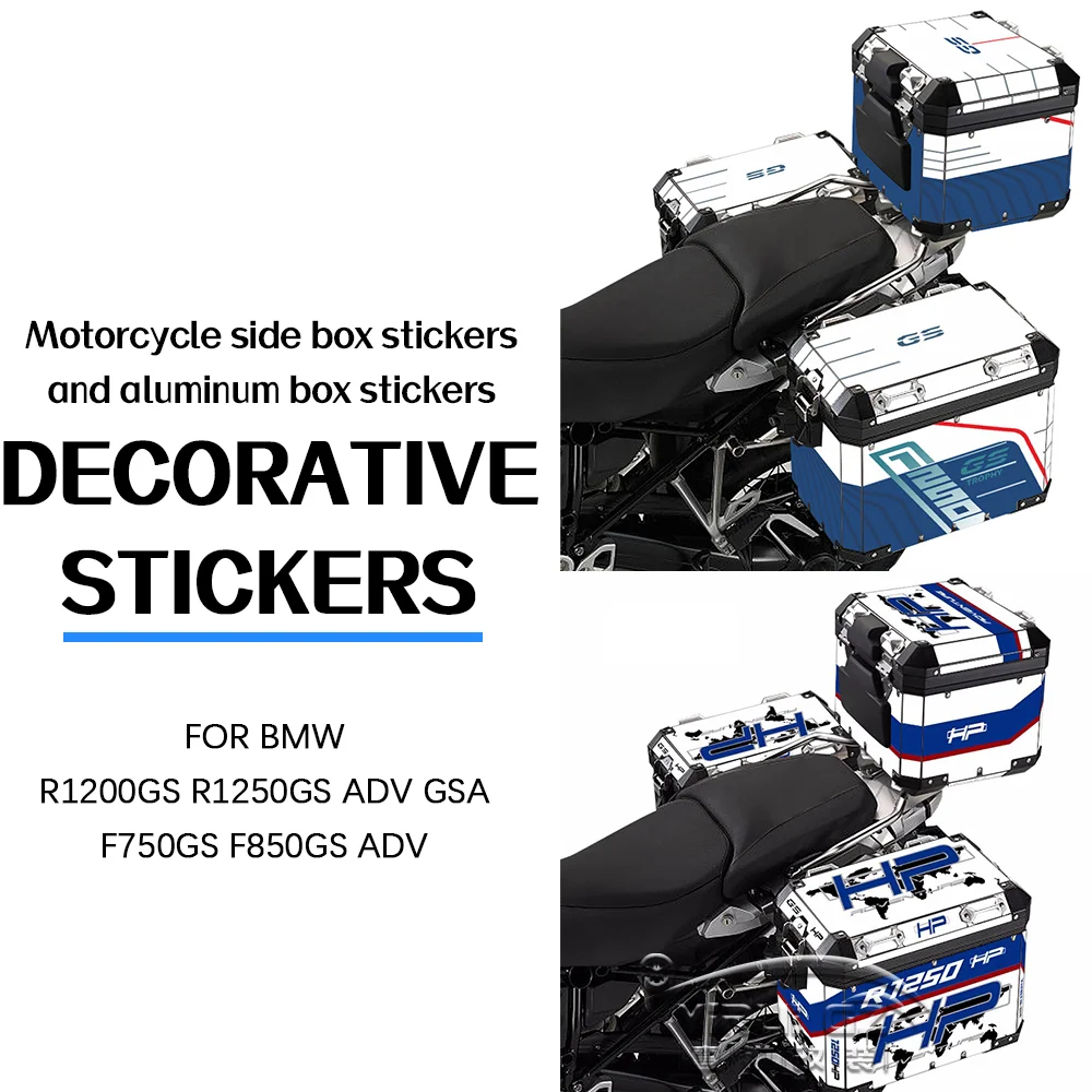 

Motorcycle uitable for BMW Aluminum Box R1250GS F850GS R1200GS New Trunk Adventure Reflective Sticker Protective Pad Decoration