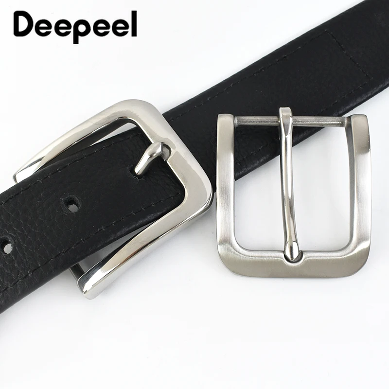 1Pc 35/40mm Stainless Steel Man Belt Buckle for 33/38cm Waistband Head Men Jeans Pin Clasp Belts DIY Leather Crafts Accessories