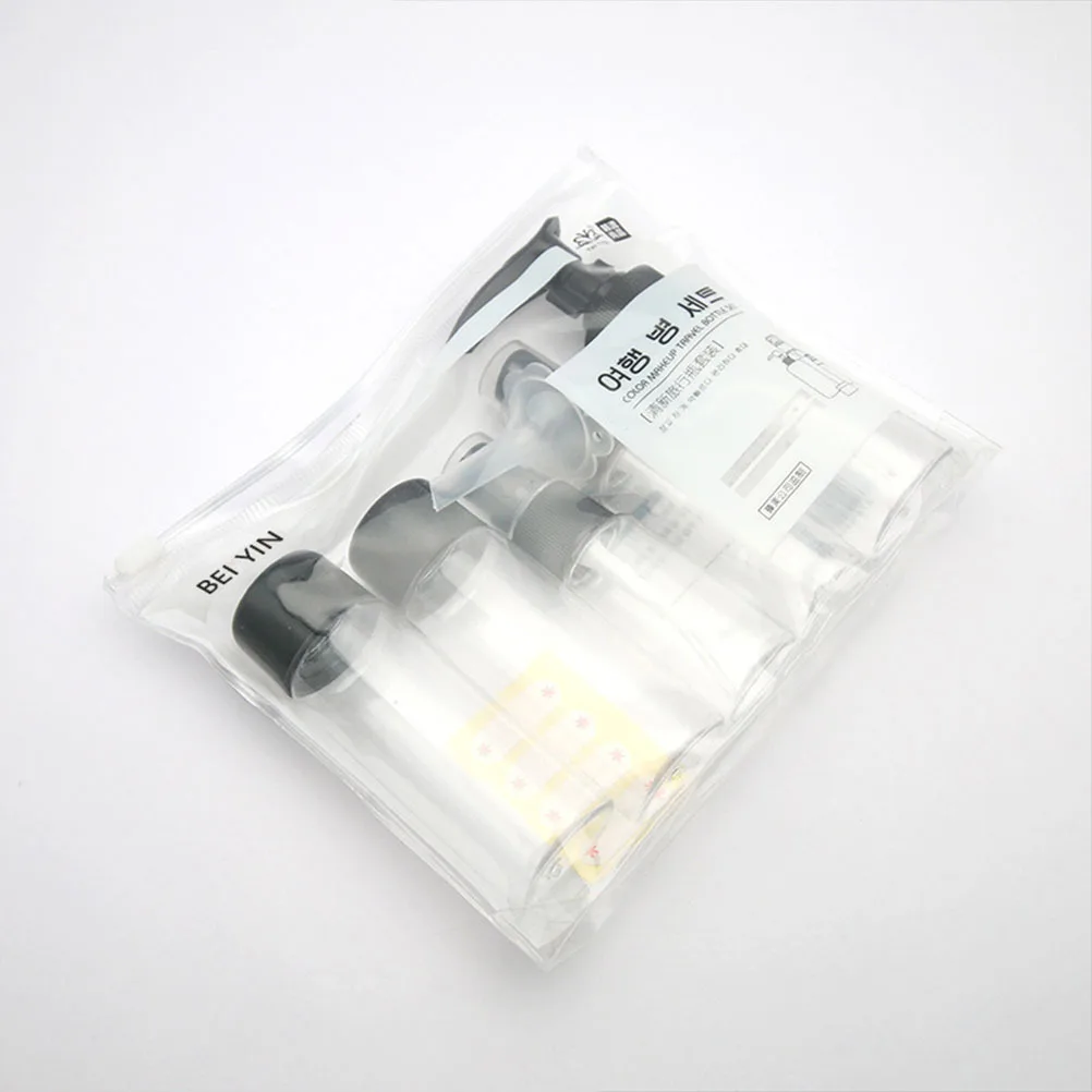 7-delige hervulbare flessenset Transparante pompspuitflessen Lekvrije lege vloeistofcontainers Draagbare reizen