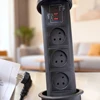 POP UP 테이블 소켓 이스라엘 전원 플러그, 콘센트 3 개, USB 10A, 110V, 220V, 숨겨진 합금, 공압 데스크탑 전기 조리대 소켓 3