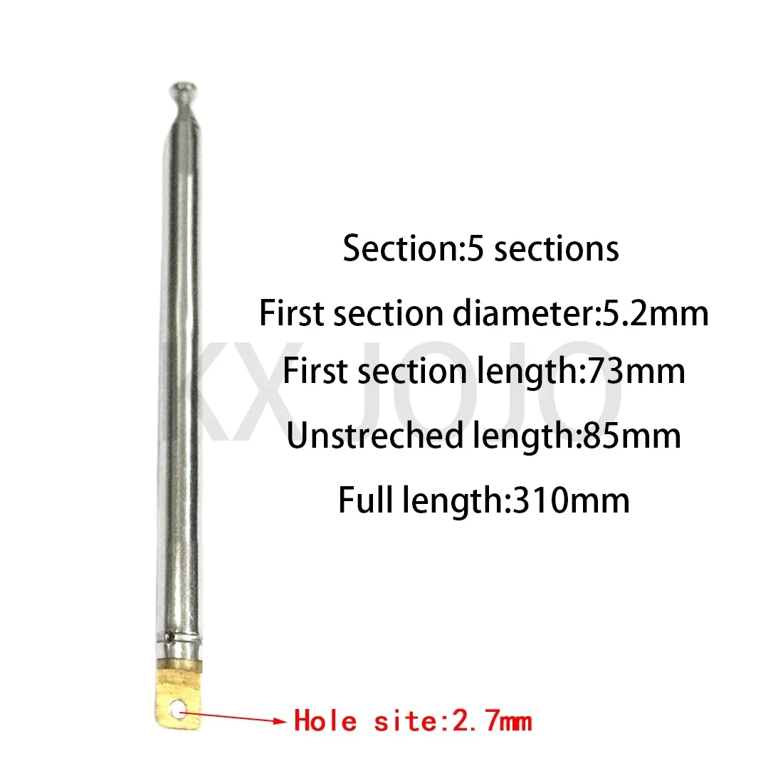 Telescopic Antenna Radio Pull Rod Antenna Base Telescopic Pull Rod Antenna Radio Player 2pc