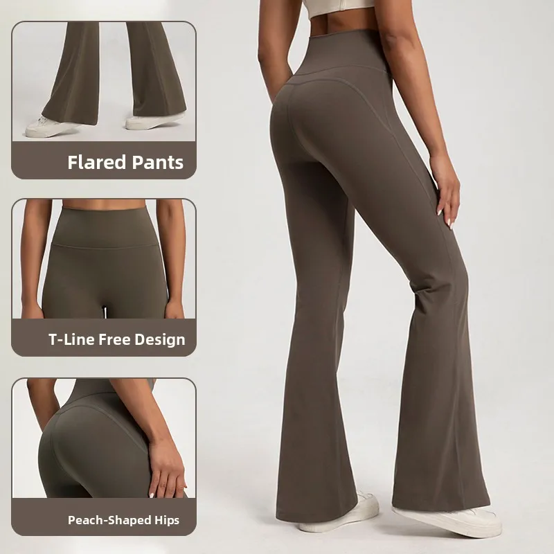 lulu-high-waist-fitness-sports-elastic-flared-pants-women-casual-long-trousers-breathable-quick-dry-moisture-wicking-yoga