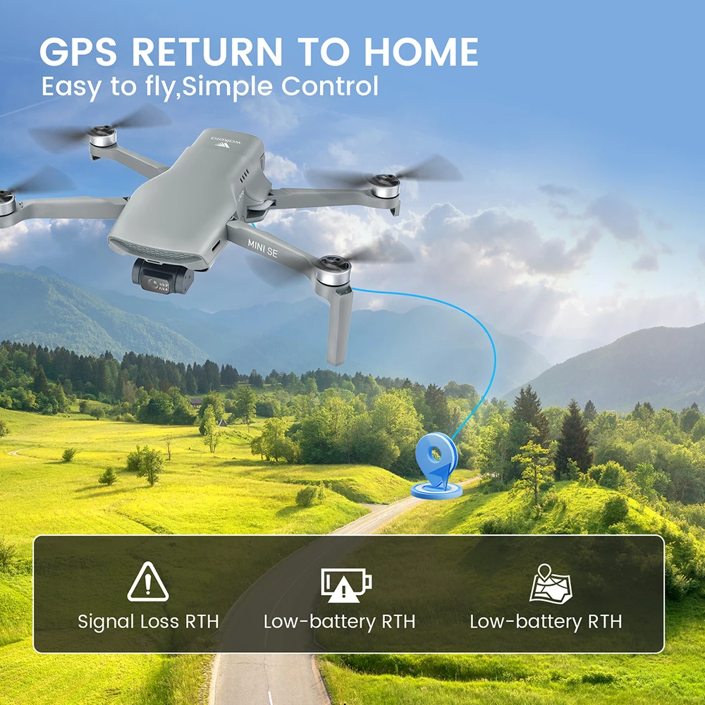 Nowy Walkera T210 MINI SE Drone 3-Axis Gimbal 4k 30fps HD Camera GPS FPV 249g Visual Optical Flow Positioning RC Quadcopter Toys