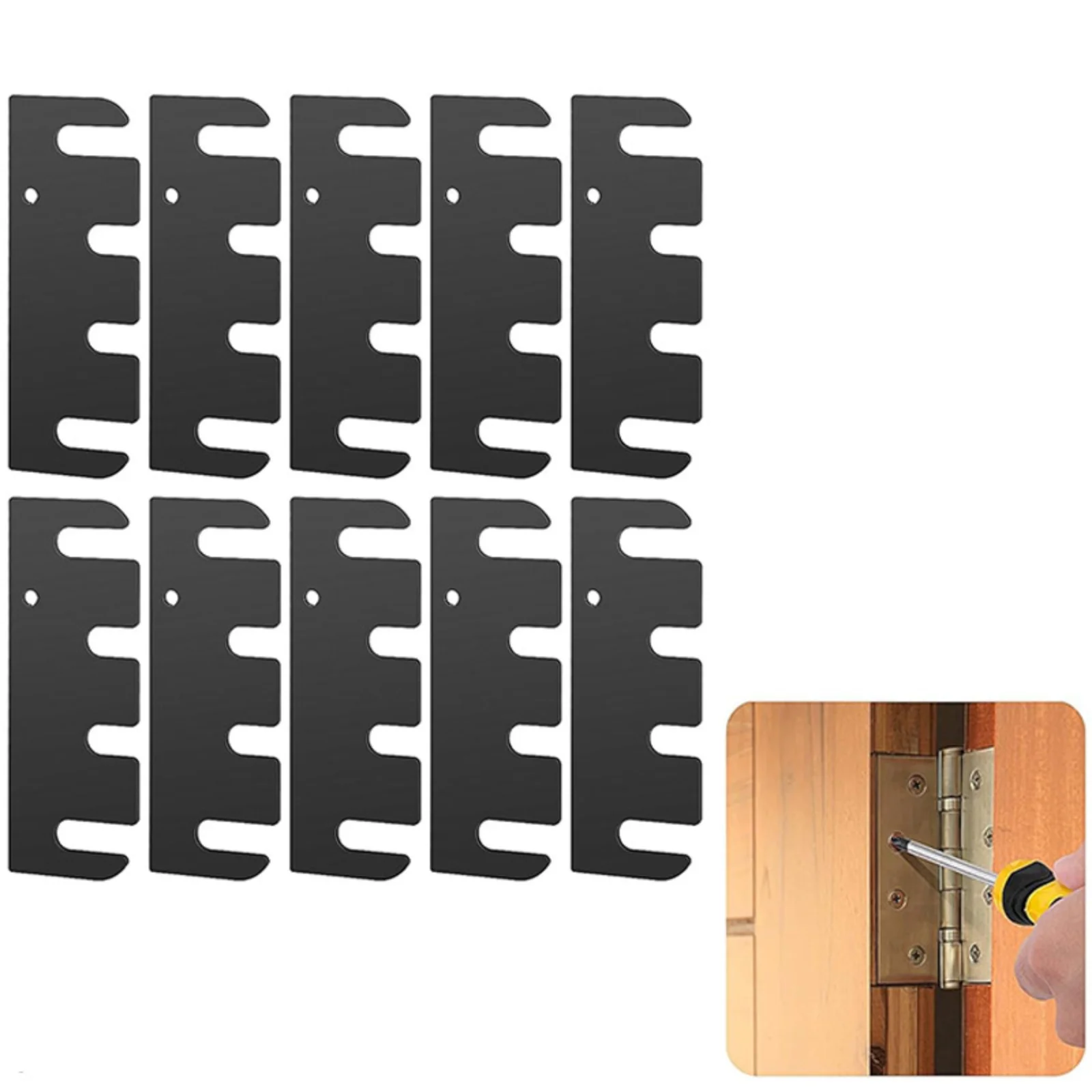 

10Pcs Door Hinge Shims,Accessories Sturdy Easy to Install 4 inch Replacement for Repair Hinge Spacer Gasket for Cabinets Door