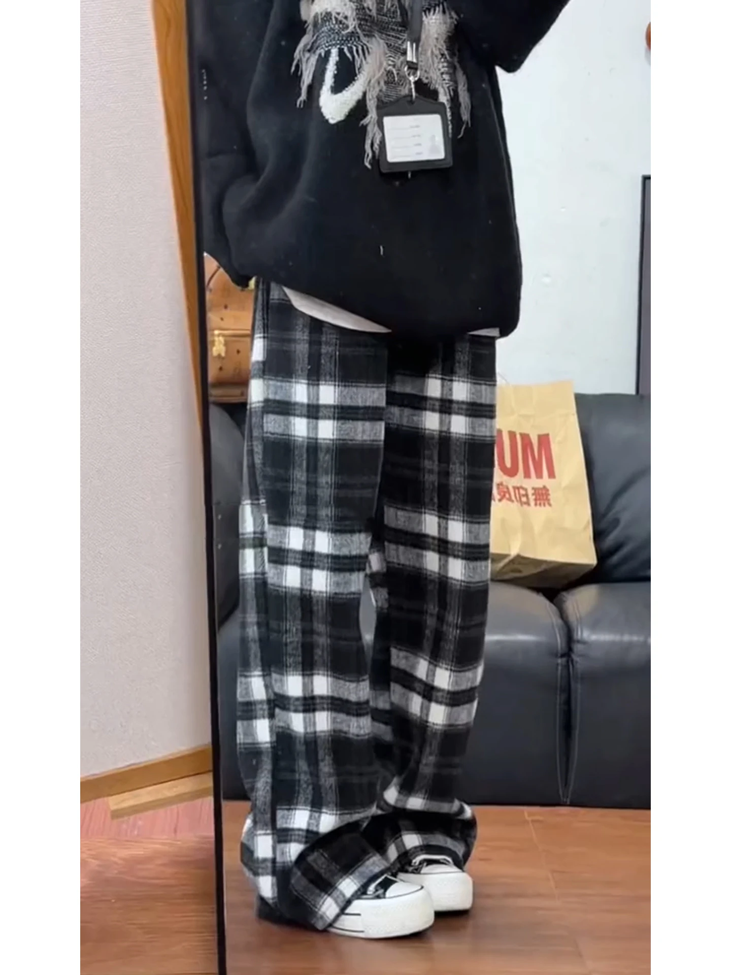 

Мужские шерстяные брюки в клетку, утепленные, повседневные, прямого кроя, осенне-зимние, для отдыха, в американском ретро-стиле, спортивные штаны