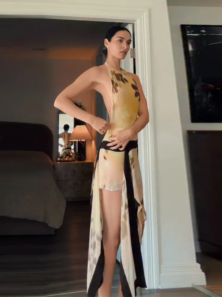 Elegantes Besticktes Damenkleid Ärmellos Tailliert Einfarbiges A-Linien-Kleid 2026 Sommer Schickes Damen-Urlaubskleid Neu