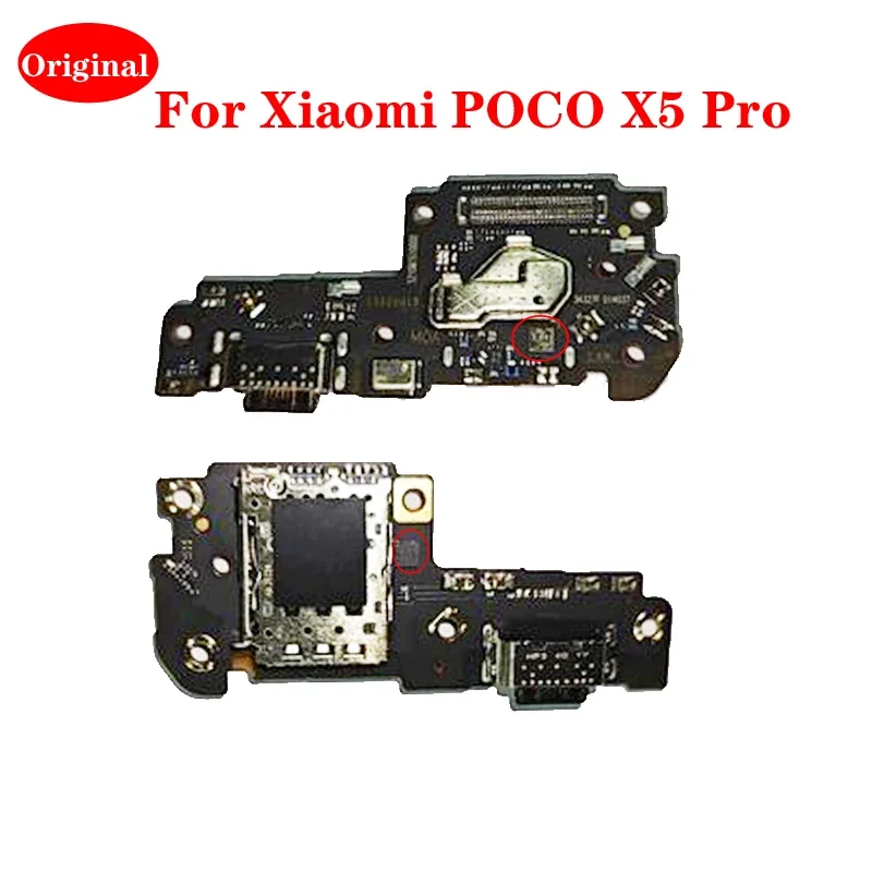 For Xiaomi Poco X5 Pro fast charger board USB Type-C charging dock mic signal SIM card slot repair parts