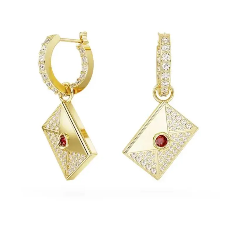 High-end Personality Crystal Gemstone Ring Victory Earrings, S925 Sterling Silver Jewelry, European Novel Fashion Gifts