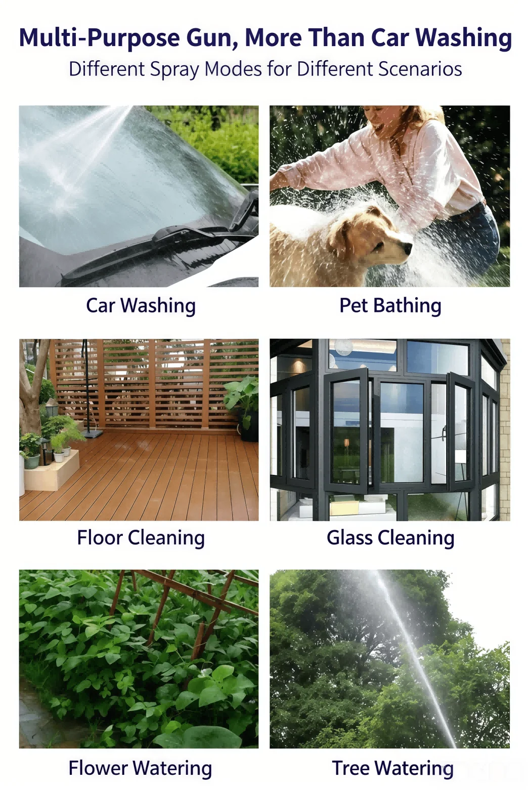 High Pressure Car Water Gun Sprayer Garden Watering Foam Pot Sprinkler Car Wash Water Gun Car Cleaning Washing Tools view 6