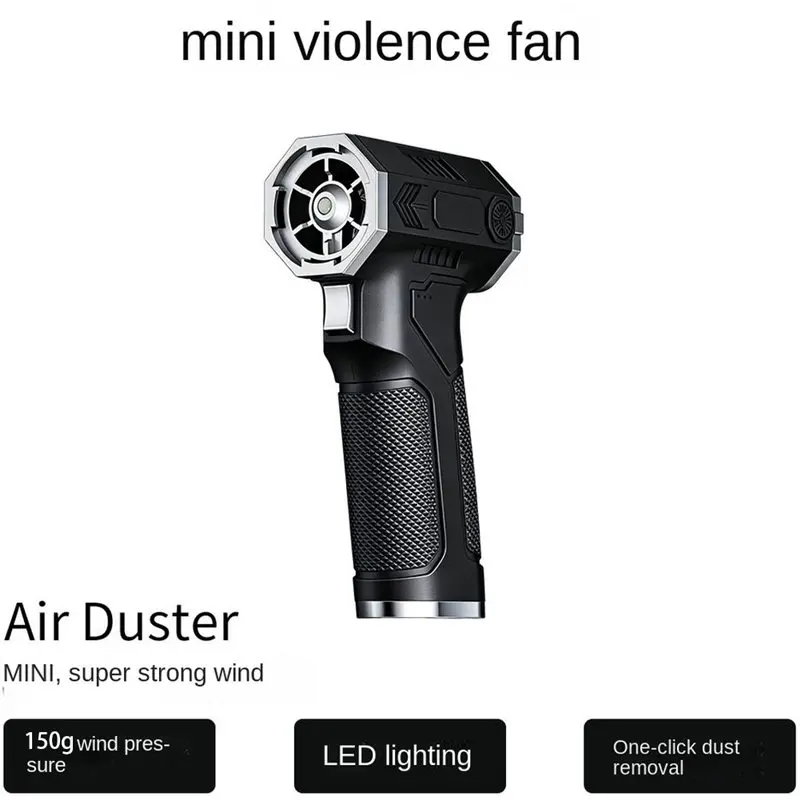 Efficient Violent Fan Mini Turbo Fan 110, 000 RPM Cordless Handheld Electric Air Duster PC Keyboard Cleaner Car Drying Tool