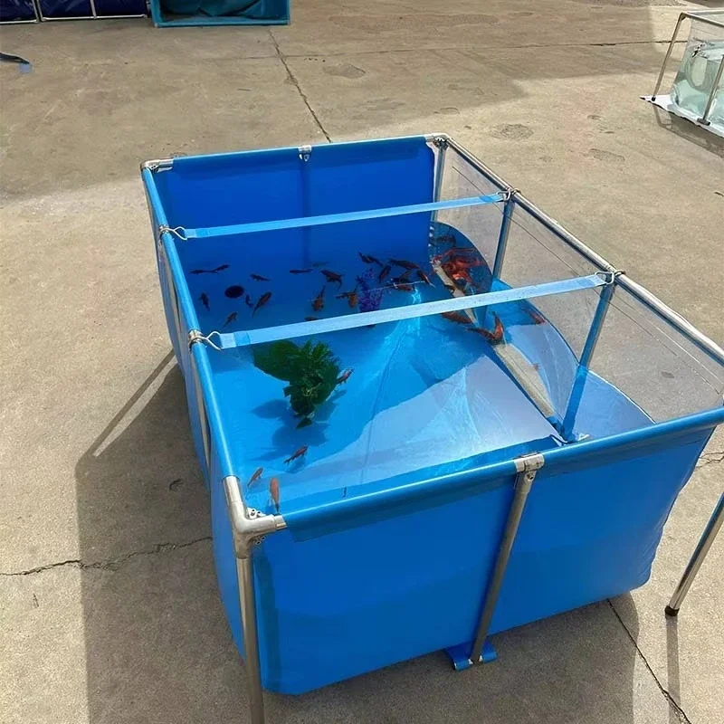 5000L 6000L Litr Hot Sale Durable Folding Aquaculture Ponds square Pvc Round Fish Breeding Pools for Fish Farming