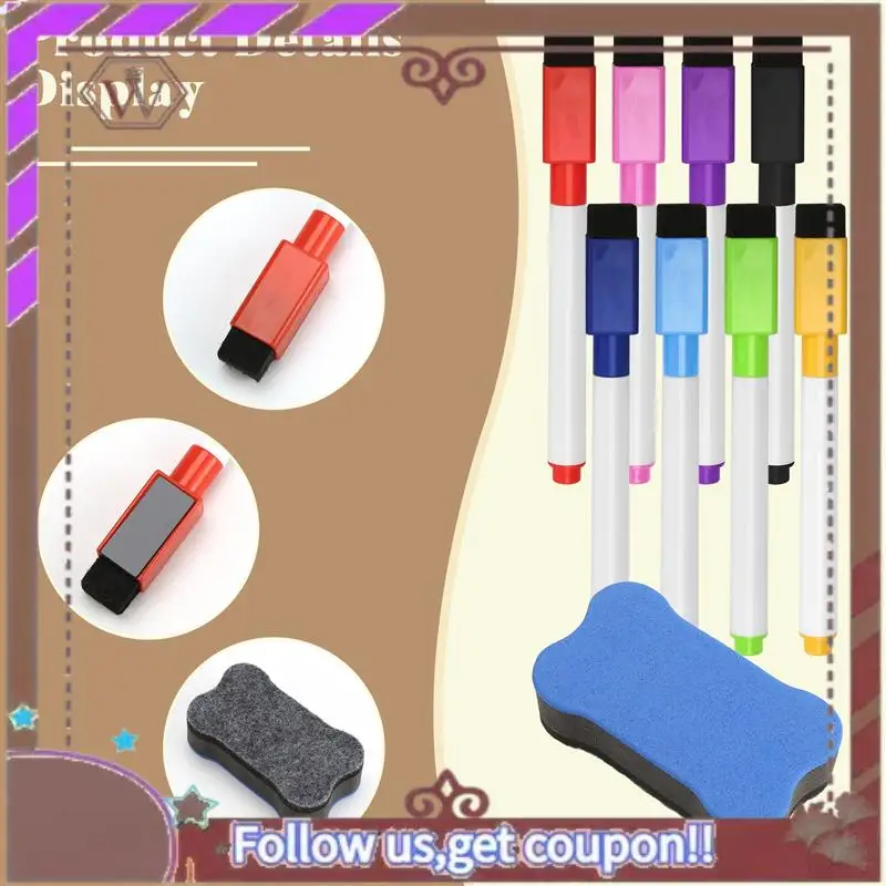 ABBG-Магнитный держатель маркера для сухого стирания, Магнитный держатель маркера для доски, 8 шт. Магнитные маркеры для сухого стирания