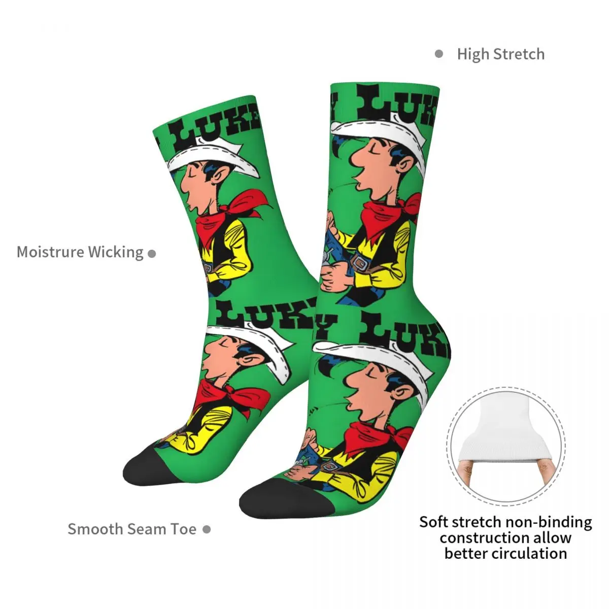 Cowboy Adventure Anime Kawaii Socks Travel Cartoon Pattern Socks