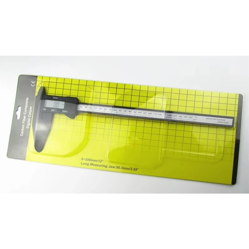 فرجار رنيه إلكتروني رقمي 12 بوصة 300 مم مع فكي طويل 90 مم فرجار رنيه رقمي بلاستيكي 0-300 مم #2