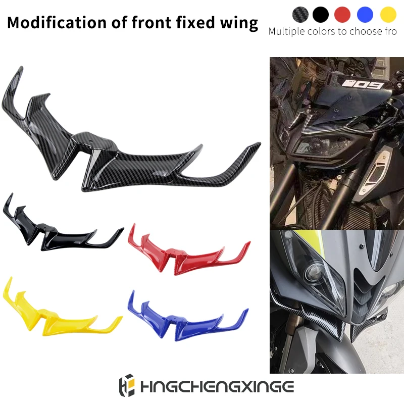 Motorcycle New Front Fairing Winglet Wing CovelTrim Moto Accessories For YAMAHA R15 V3 2017 2018 2019 20202021Shark Fin Beak