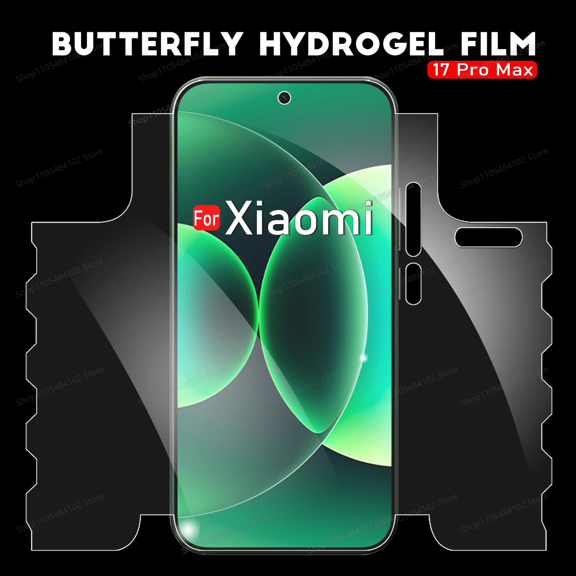 Für Xiaomi 17 13 14 Pro Vollständiger Körperschutz Schmetterlings-Hydrogel-Folie für Xiaomi 15 Ultra 17 Pro Max Schlanker Klarer Displayschutz