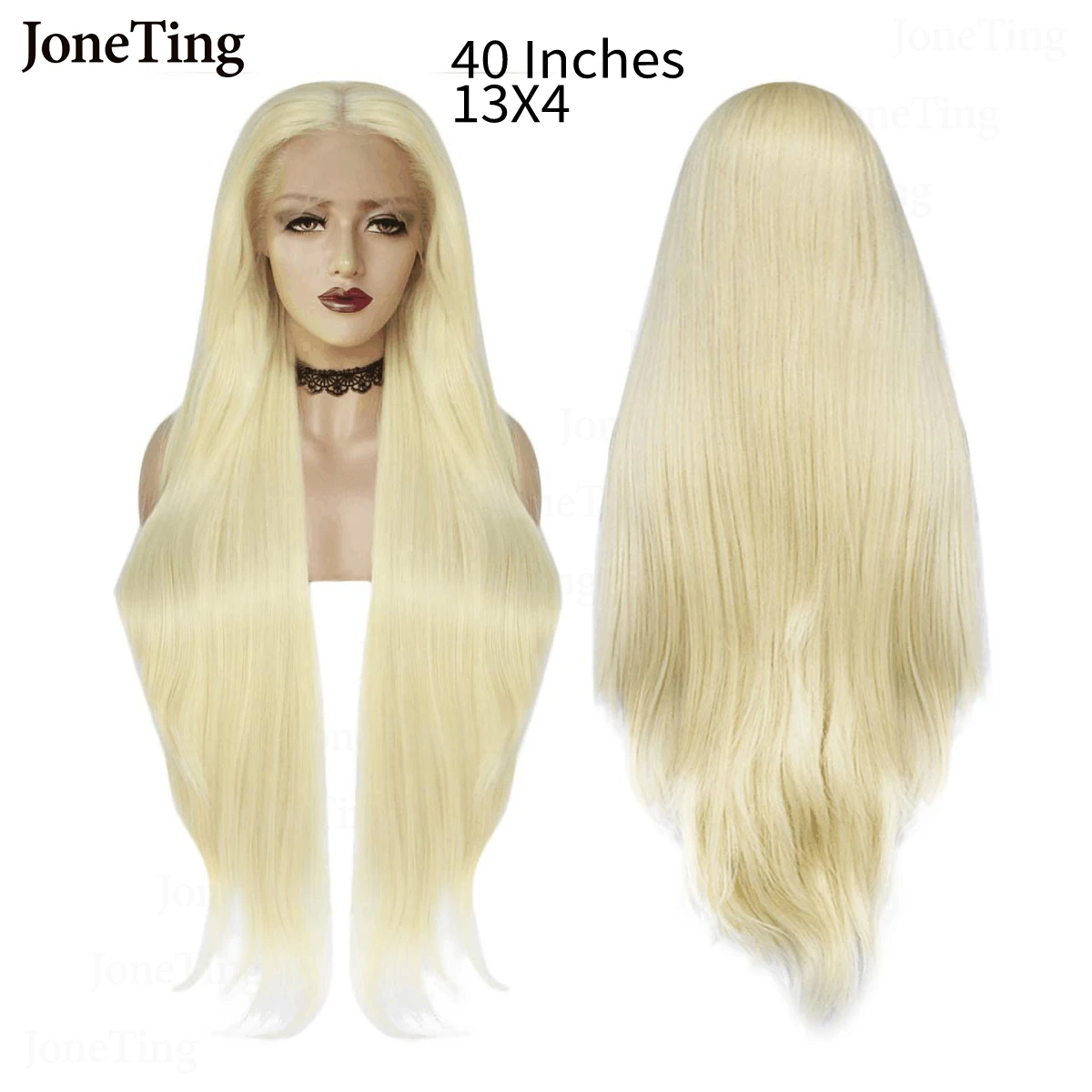 40inch 613 Blonde Straight Lace Front Wigs 13x4 Synthetic Wigs Heat Resistant Fiber Hair for BLack Women Halloween Costume Party