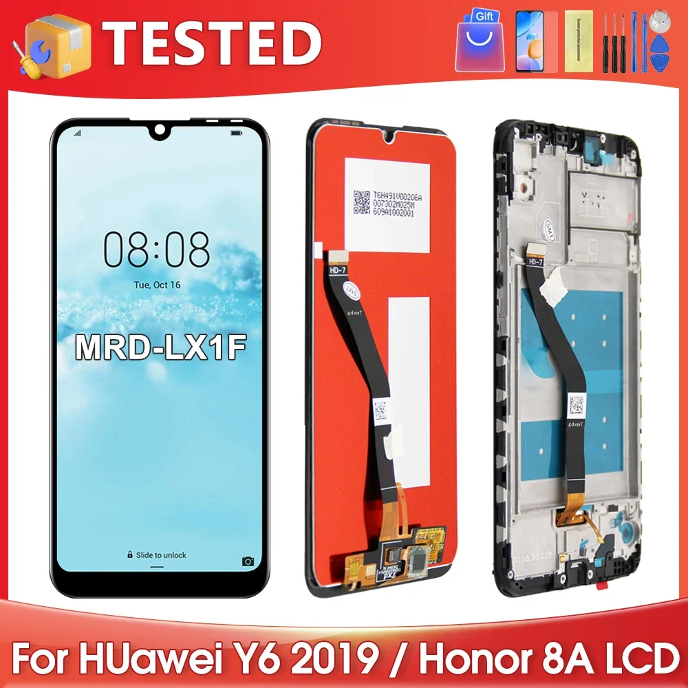 6.09\'\'For HUAWEI Y6 2019 For MRD-LX1F LX1 LX3 LX1N LCD Display Touch Screen Digitizer Assembly Replacement