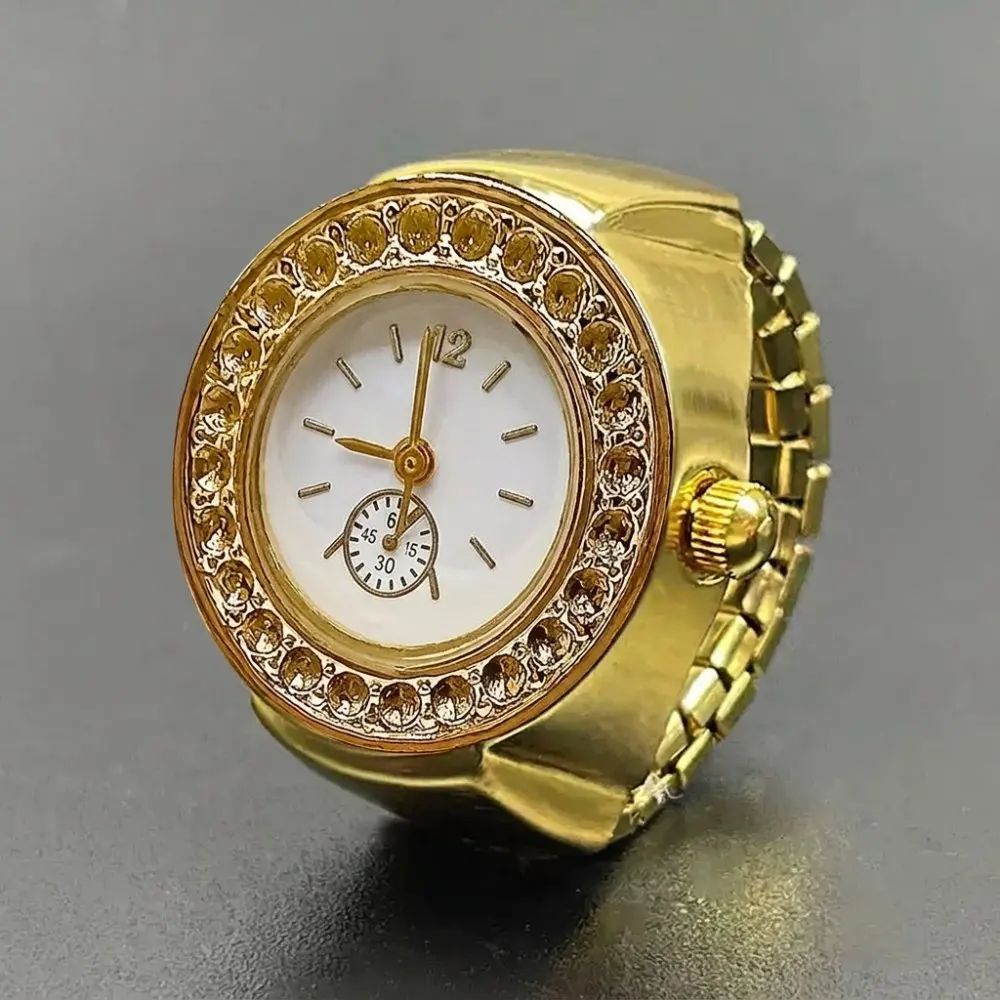 Creative Ring Watch Minimalist Finger Timepiece Fashion Alloy Personalized Digital Jewelry Unisex Trendy Accessory Gift