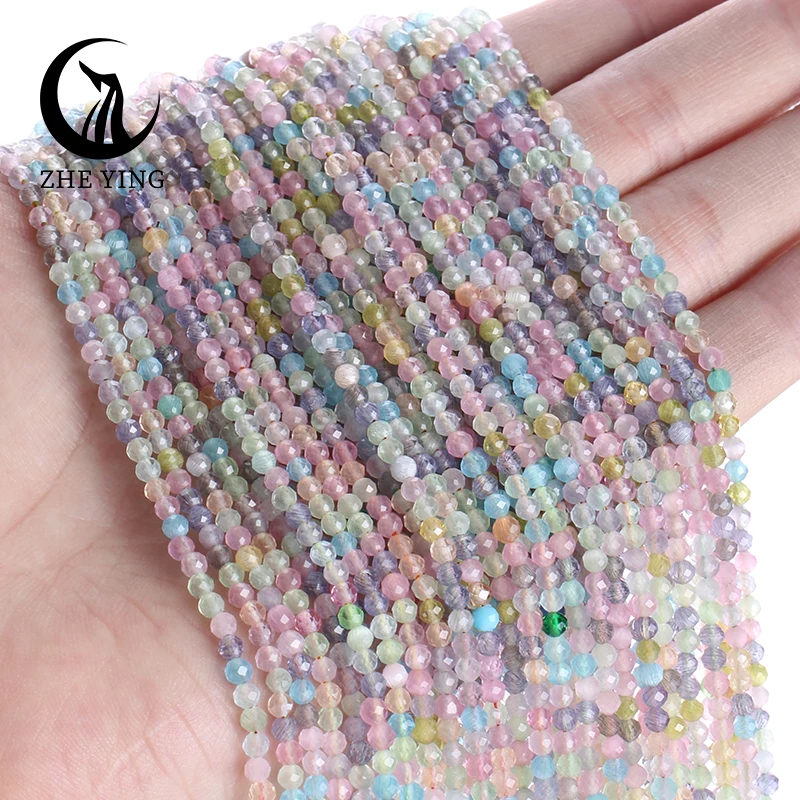 

20 Strands 2 3mm New Cat's Eye Faceted Crystal Beads Round Loose Spacer Glass Beads for Jewelry Making DIY Bracelets Necklaces