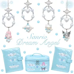 2024 Sanrio Dream Angel Wings Series 2 Melody Kuromi Cinnamoroll Kitty Pendant Cell Phone Chain Album Card Holder Anime Toy Gift