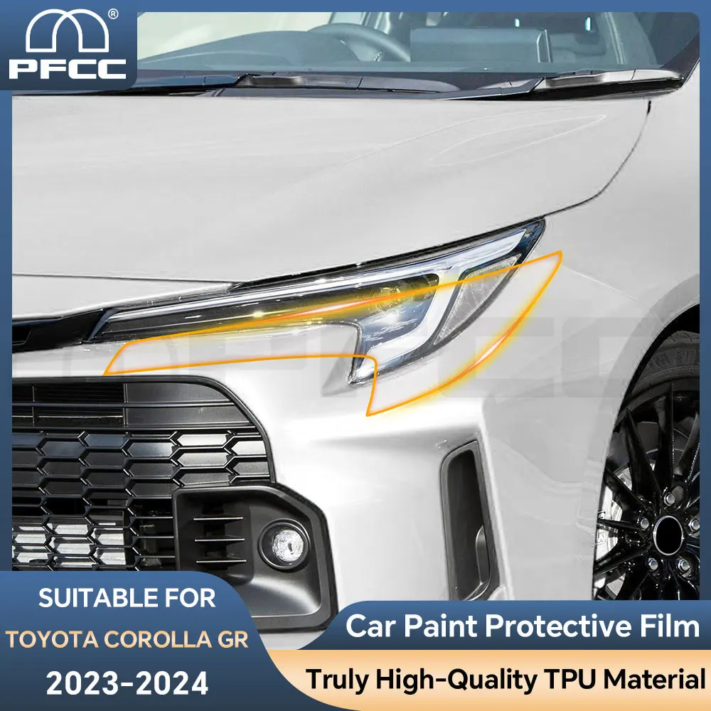 

Car Accessories For Toyota Corolla GR 2023-2024 TPU Headlight Rearview A B Pillows Door Handles Pre-Cut Paint Protection Film ﻿