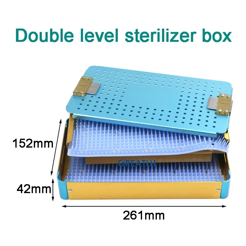 GREATLH Desinfektion sbox Sterilisation schale Box Fall mit Silikon pad autoklav ierbare Box 4