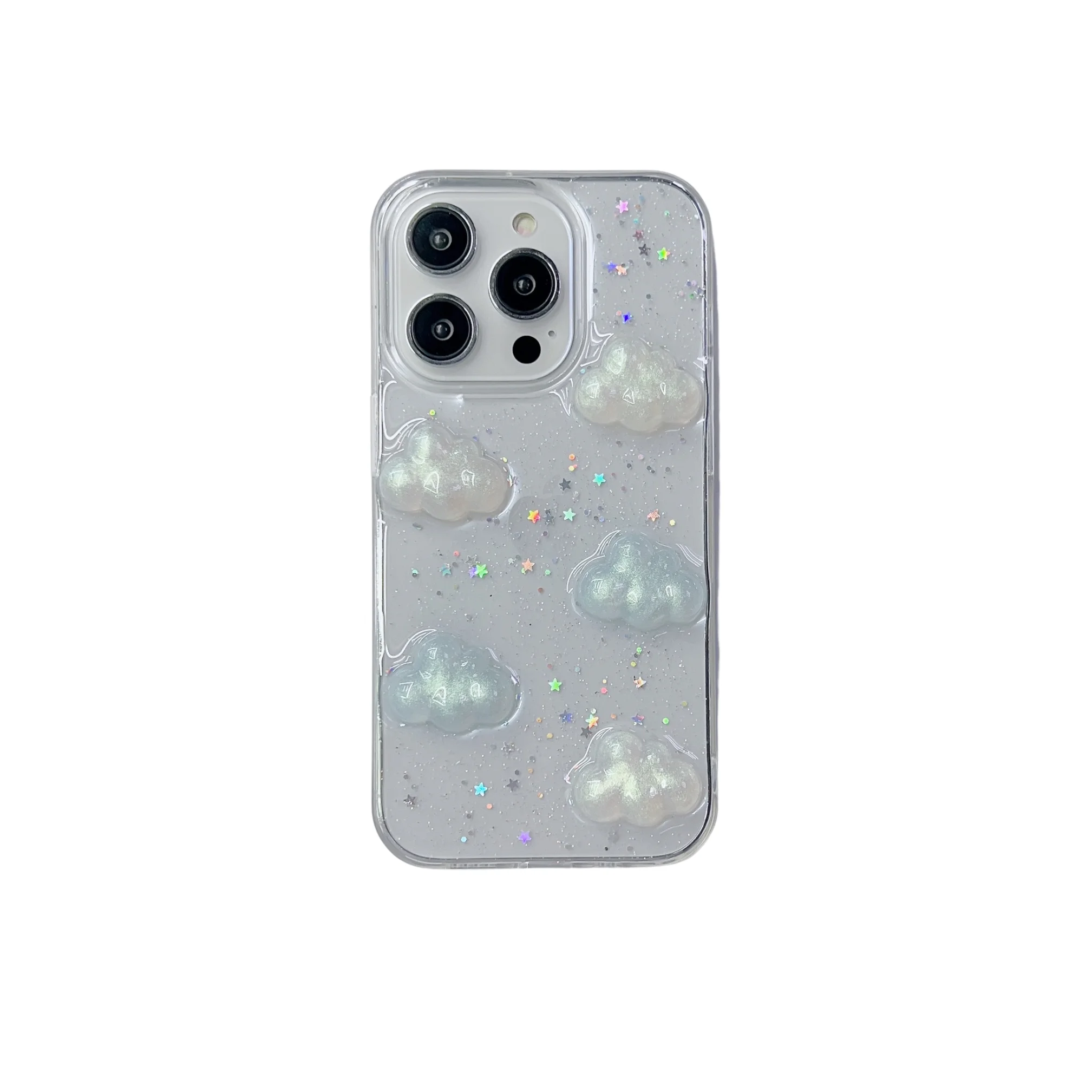 Qianliyao-Coque de téléphone ours couleurs bonbon 3D, coque souple à paillettes, mignon, iPhone 15 14 13 11 12 Pro Max X XS Max Poly 8 7 plus Se 2020