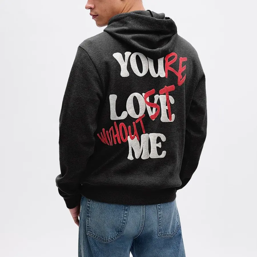 

Высококачественный однобортный пуловер с принтом, толстовка с капюшоном для мужчин Y2K, осенняя винтажная толстовка большого размера с длинными рукавами, уличная женская одежда, топы