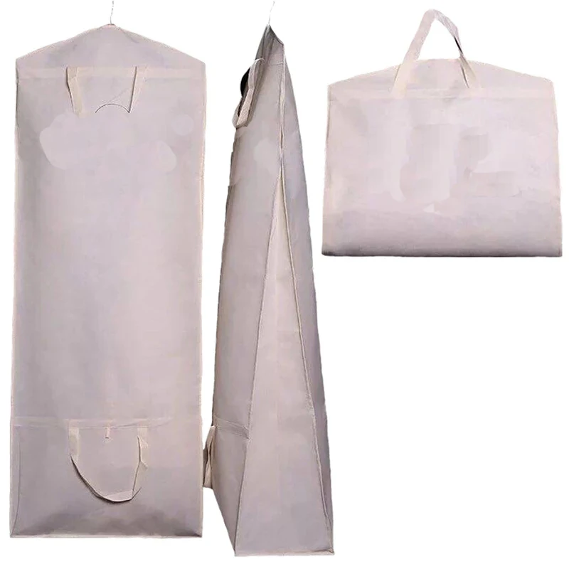 Large Size Bridal Wedding Gown Dress Garment Bags Dust Cover Travel Garment Storage Bags for Long Train Puffy Prom Wedding Gowns