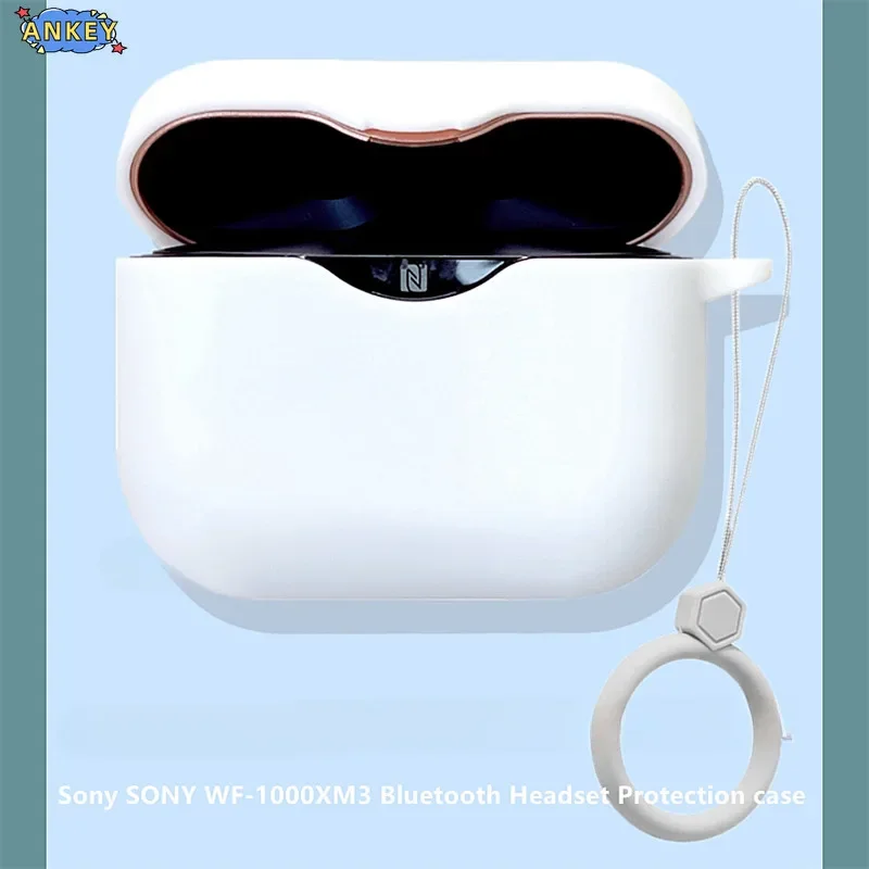 Custodia per Sony WF-1000XM3 Cover Guscio protettivo 1000xm3 Anello anticaduta Auricolari Bluetooth wireless in silicone morbido Trasporto