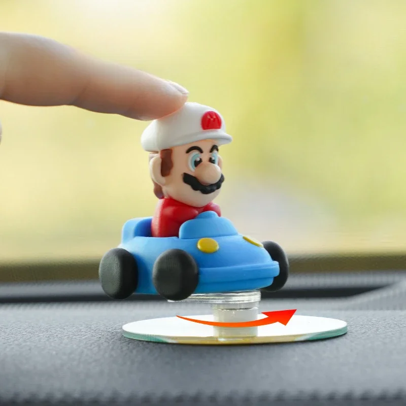 سوبر ماريو بروس سيارة الحلي أنيمي الانجراف الدورية ديكور السيارات الداخلي الكرتون سيارة مركز وحدة التحكم نموذج اكسسوارات الهدايا #4