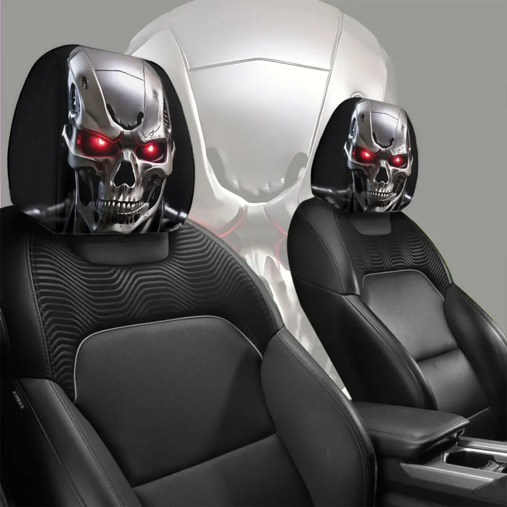

Cool Robot Pattern Car Headrest Covers, High-Definition 3D Printed Seat Protectors, Easy Install Washable Vehicle Interior Decor