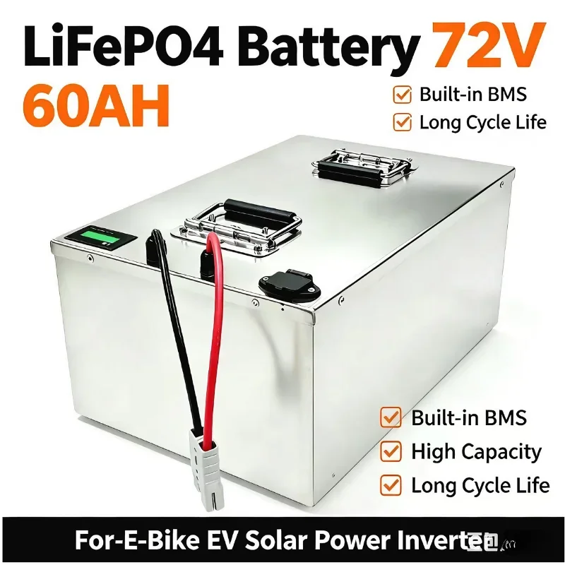Lithium 72V 60Ah Deep Cycle Long Life LiFePO4 Battery BMS 24S for 7000W 3500W Golf Carts, Camping Equipment , Small Vehicles