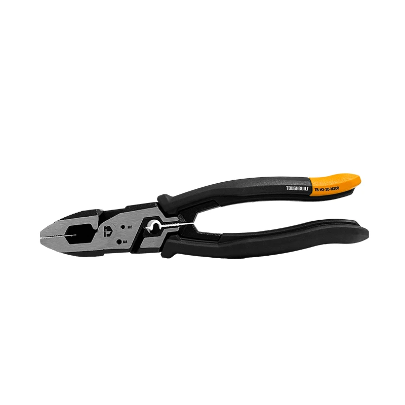 TOUGHBUILT TB-H3-20-M200 8"Industrial Grade Labor Saving Multi-Functional Flat Cut Wire Pliers Hand Tools