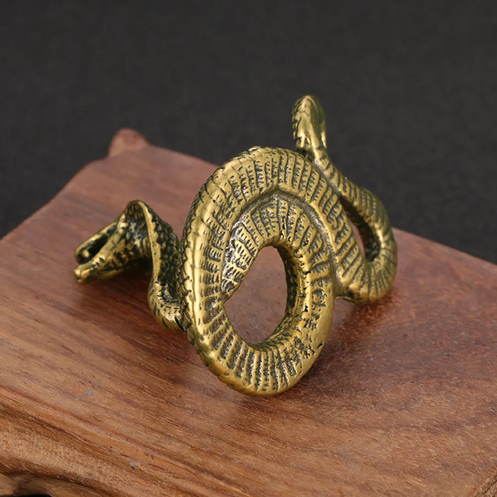 

Brass Snake Vintage Style Small Desktop Decor For Home Office Brass Animal Statue Home Supplies Tabletop Ornament