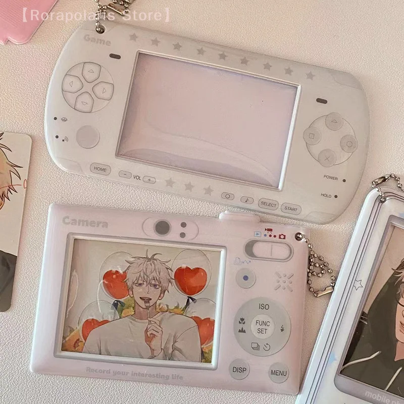 [cc]Creative Kpop Photocard Holder, 3-Inch Phone Shape Pendant for Student & Backpack Decor