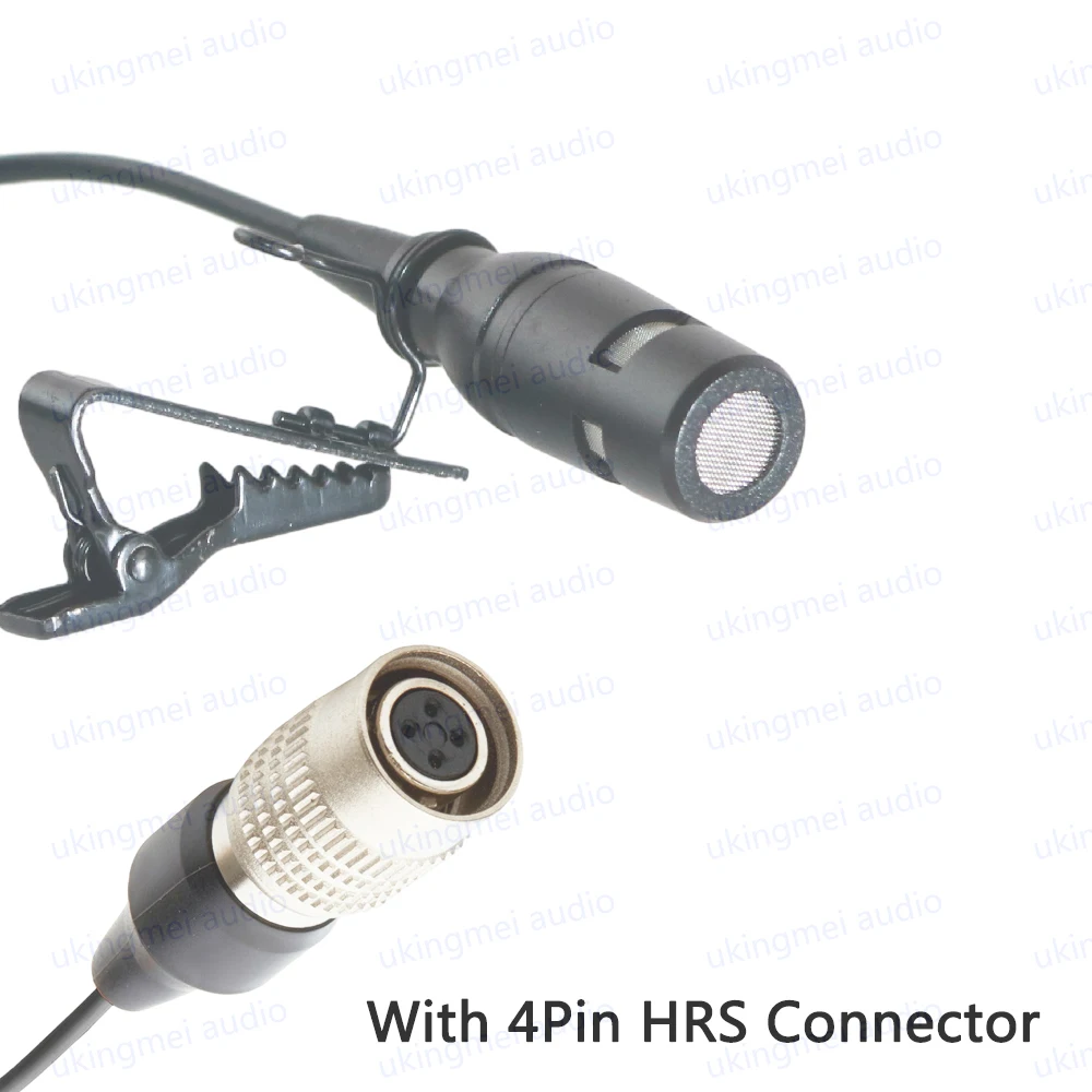 Micrófono de solapa Lavalier con enchufe de 4 pines, transmisor inalámbrico para Audio Technica Bodypack, micrófono unidireccional