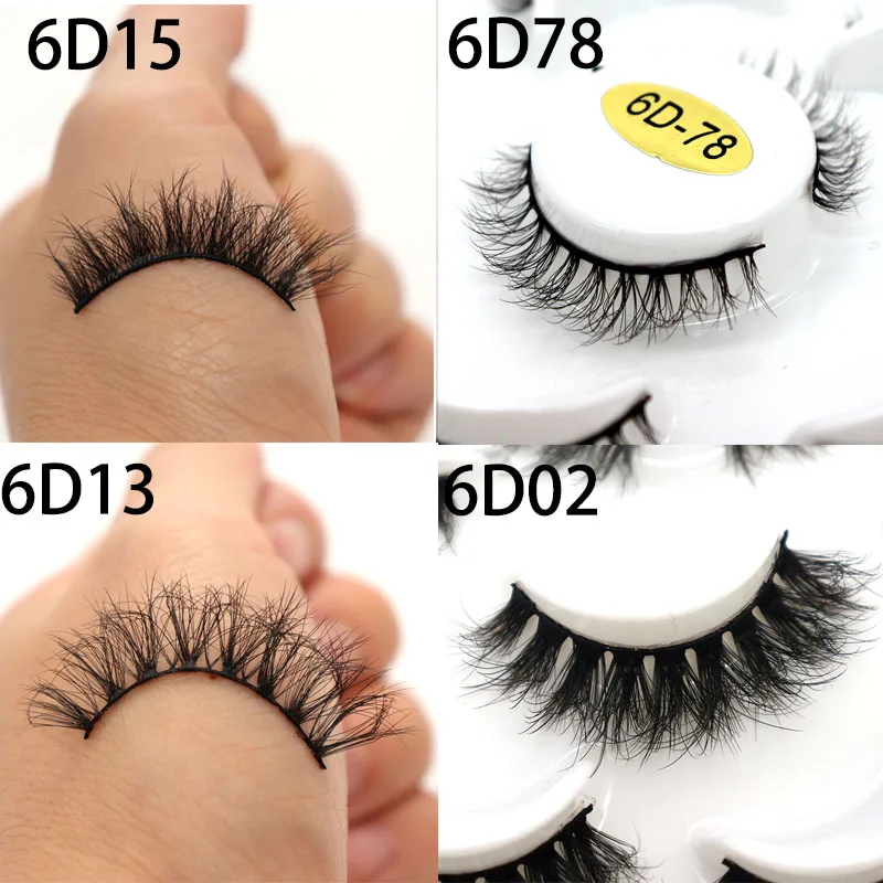 5/10 pairs of lotus 3D silk protein imitation mink hair false eyelashes chemical fiber explosion fried hair fluffy eyelashes