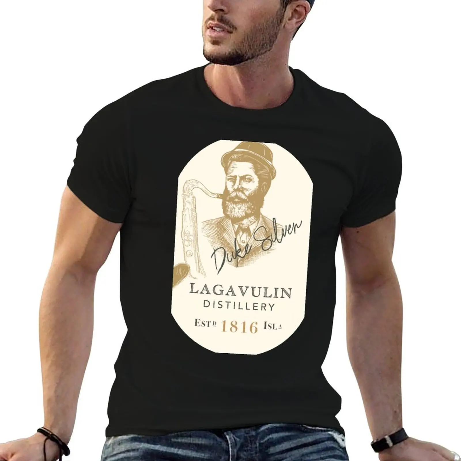 Camiseta Duke Silver Lagavulin, camiseta de anime, camiseta gráfica para hombre, camiseta de algodón de alta calidad