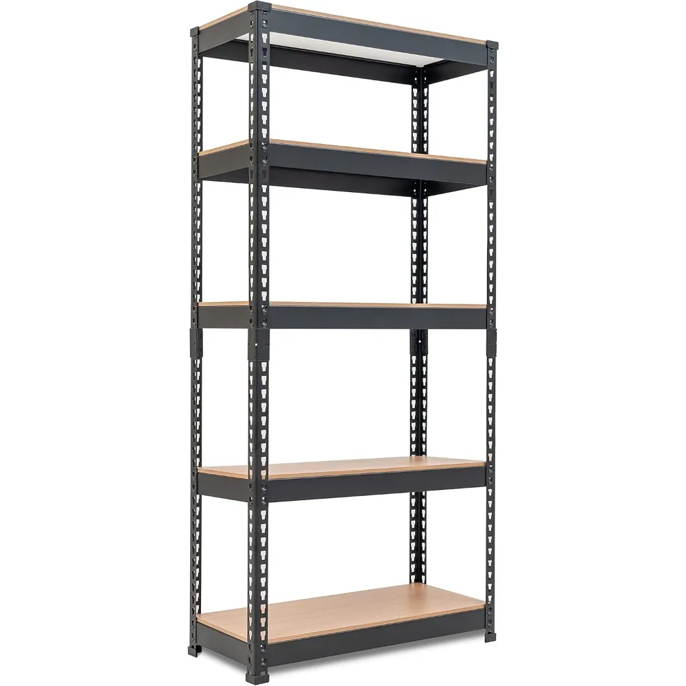 

28"W X 12.3"D X 59.5"H 5-tier Storage Rack Boltless Metal Shelving Unit Adjustable Garage, Storage Rack