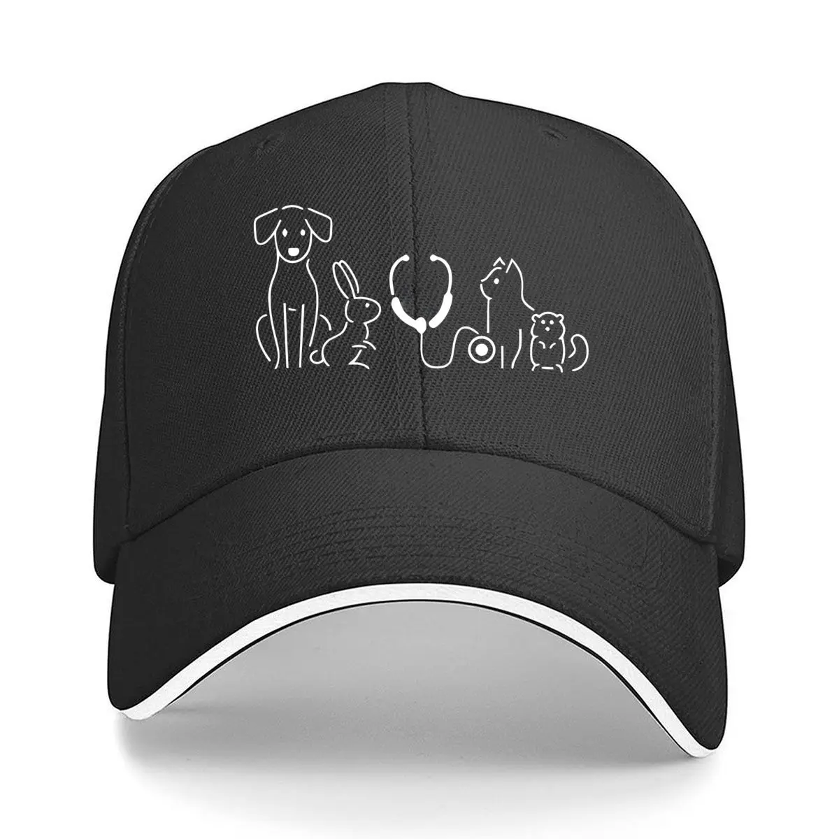 Vet Dog Rabbit Cat Mouse Stethoscope Sandwich Baseball Cap Outdoor Workouts Sun Hat
