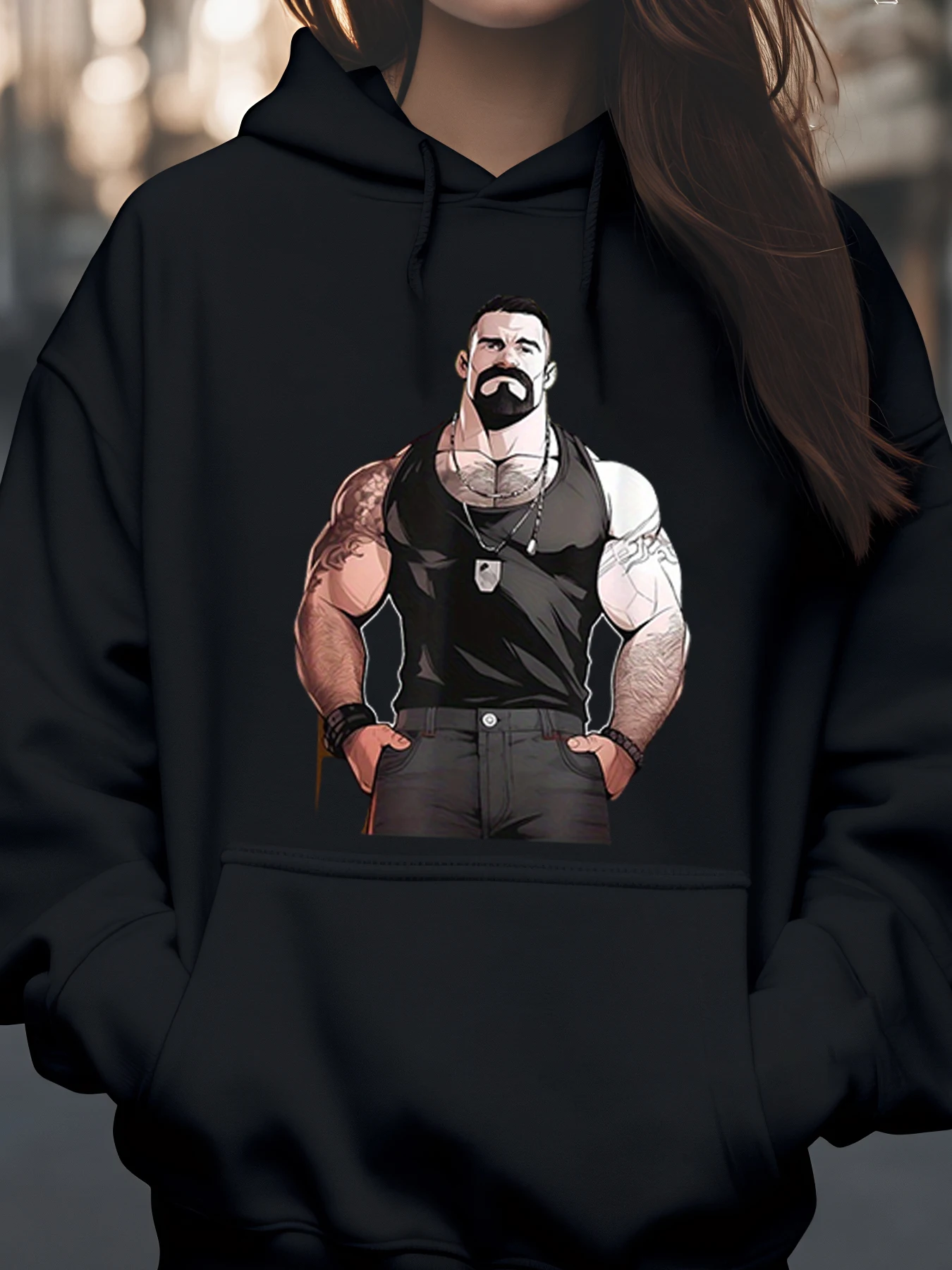 

Толстовка с графическим принтом Muscle Man, повседневная одежда на Хэллоуин для мужчин и женщин, унисекс