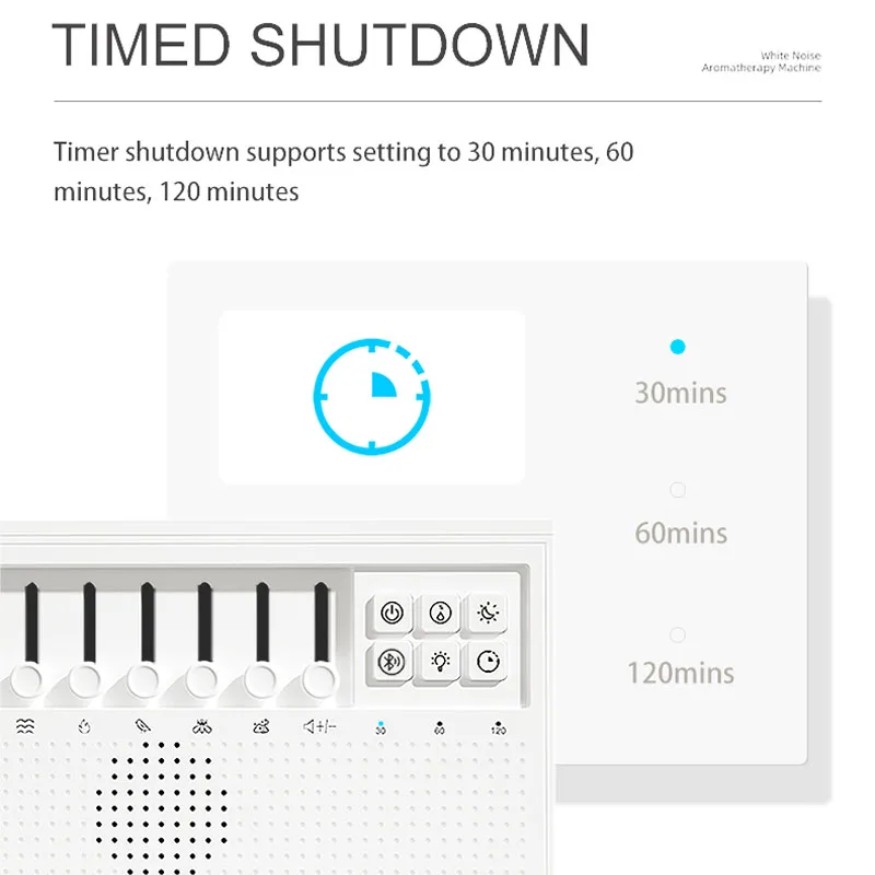 المحمولة النوم المعونة سمّاعات بلوتوث الأبيض الضوضاء صندوق تشغيل الموسيقى مكبرات الصوت مقلد لهب المرطب العطر الناشر النوم الموقت