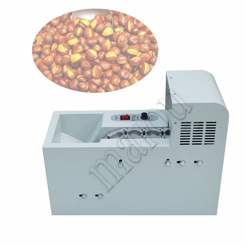 220V Commercial Chestnut Opening Machine Fully Automatic Single Chain Plate Incision Chestnut Notch Small Electric Cut Equipment