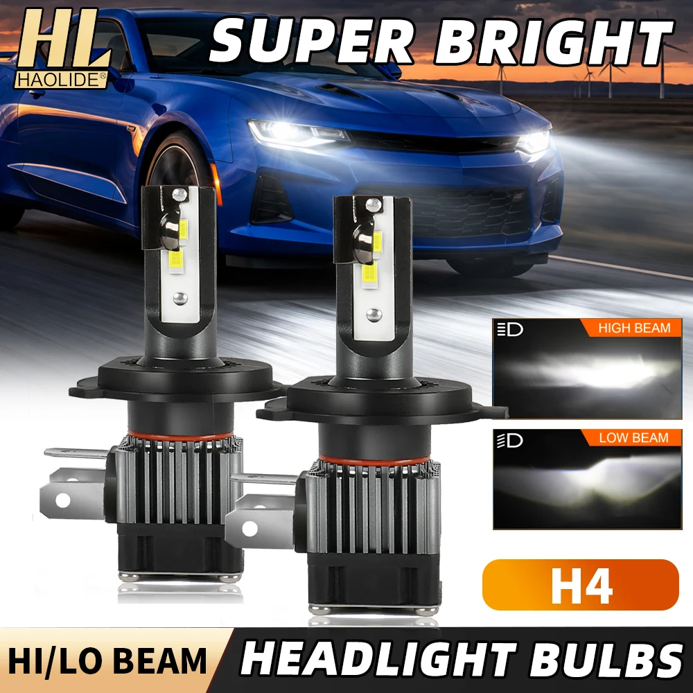 HL 2Pcs LED H4 H7 Car Headlight H1 LED Bulb H8 H11 9005 HB3 9006 Led Lights 20000LM Turbo Lampada 12V off-road use